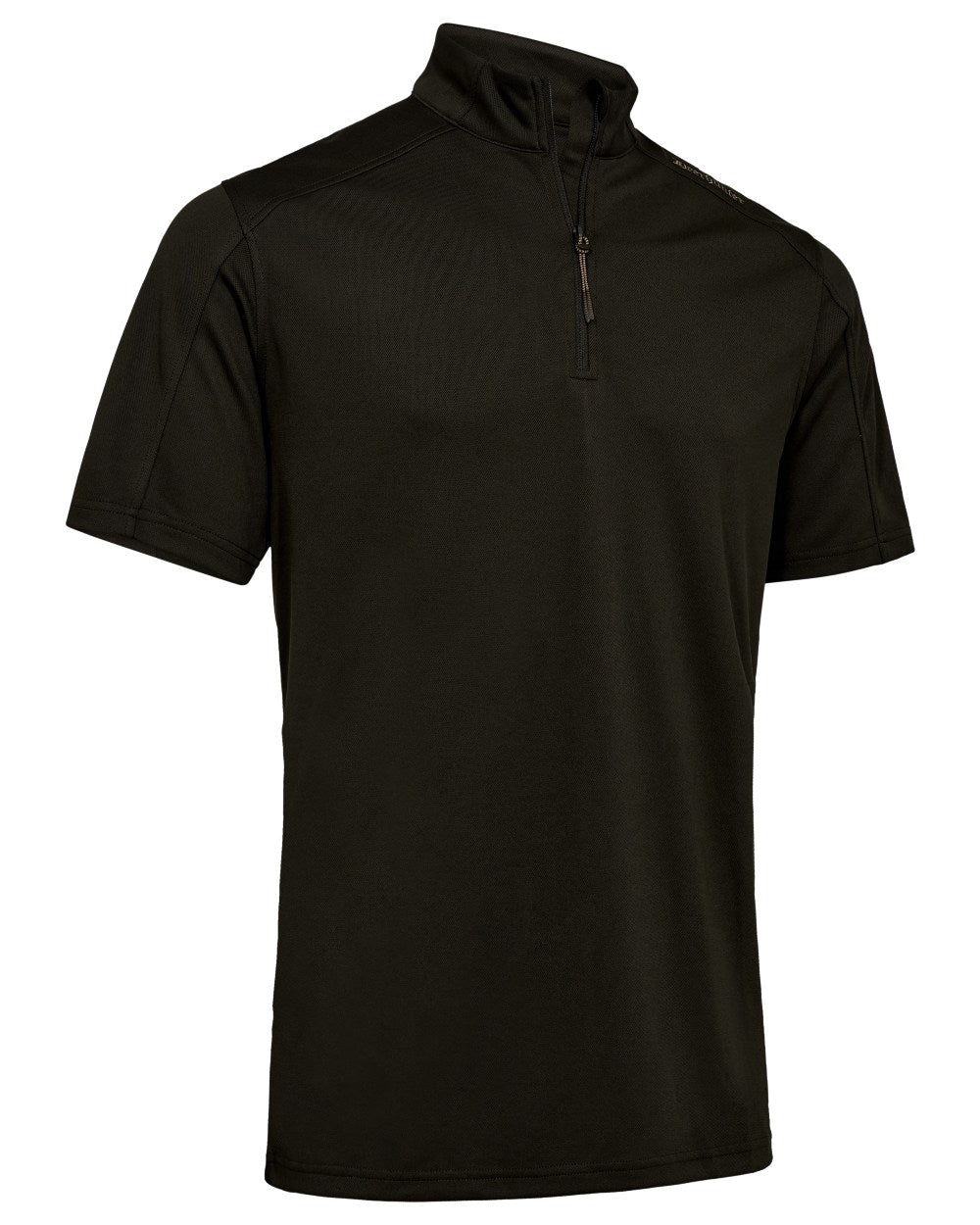 Forest Ember coloured Deerhunter Climate Half Zip T-Shirt with 37.5® Technology on white background #colour_forest-ember
