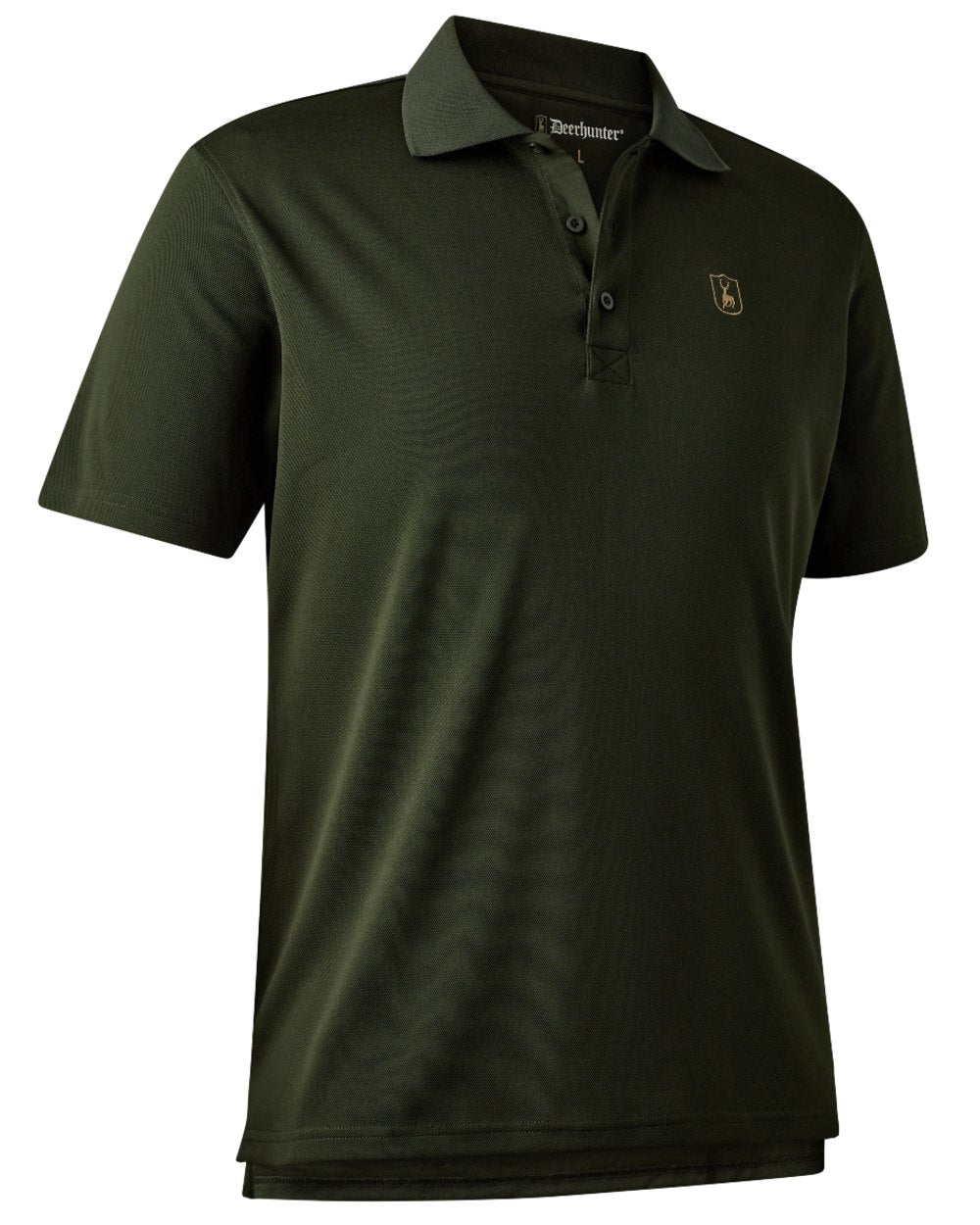 Forest Ember coloured Deerhunter Climate Polo Shirt with 37.5® Technology on white background #colour_forest-ember