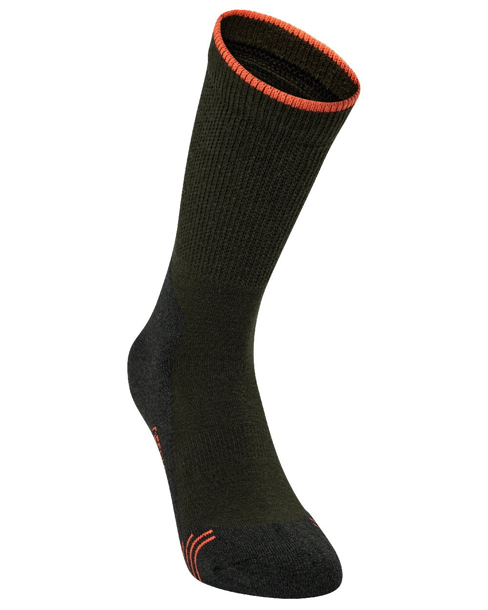Forest Green coloured Deerhunter Coolmax Socks on white background #colour_forest-green