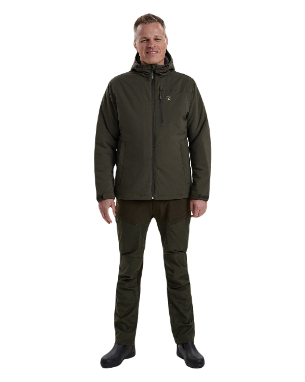 Timber coloured Deerhunter Denver Winter Jacket on white background #colour_timber