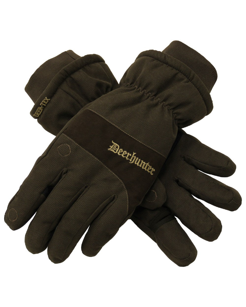 Tarmac Green coloured Deerhunter Eagle Winter Gloves on white background #colour_tarmac-green