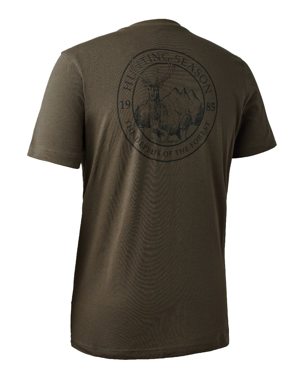 Adventure Green coloured Deerhunter Easton T-Shirt on white background #colour_adventure-green