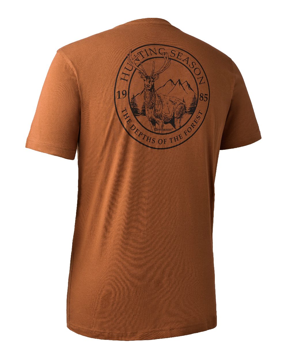 Burnt Orange coloured Deerhunter Easton T-Shirt on white background #colour_burnt-orange