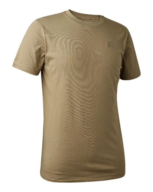 Driftwood coloured Deerhunter Easton T-Shirt on white background #colour_driftwood