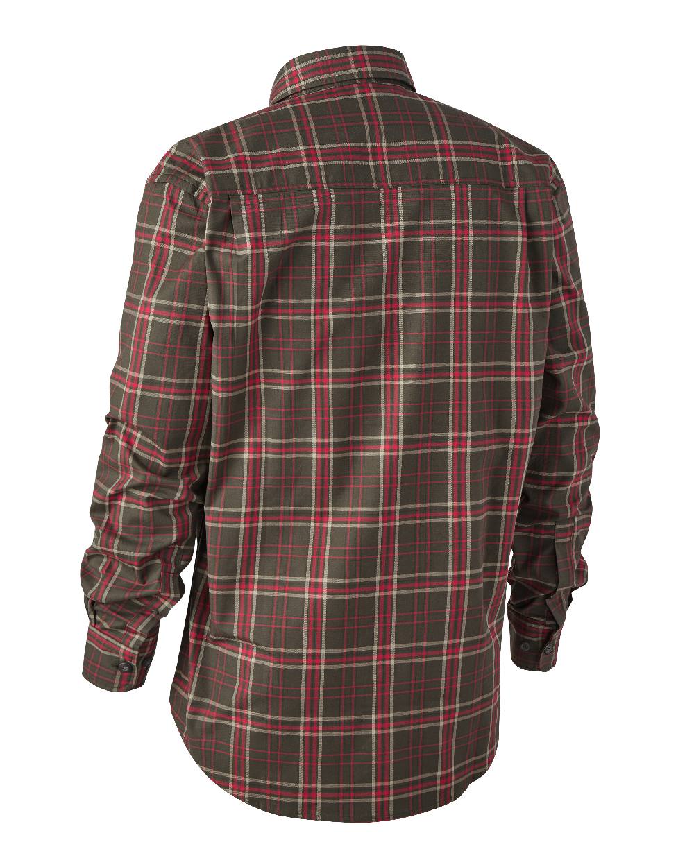Green Check coloured Deerhunter Eli Shirt on white background #colour_green-check