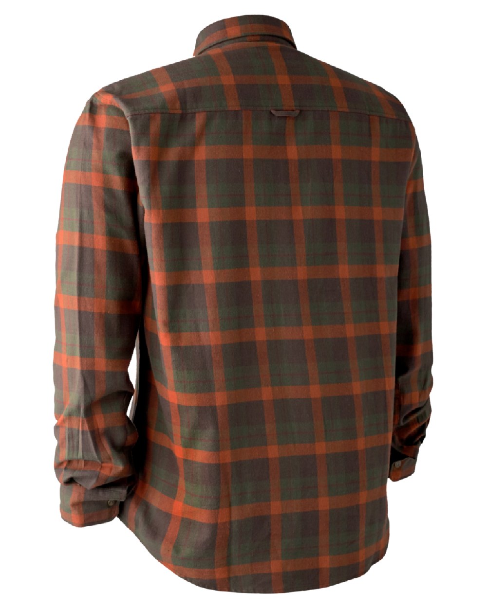 Orange Check coloured Deerhunter Ethan Check Shirt on white background #colour_orange-check