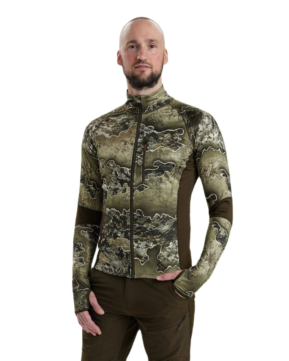 Realtree Excape coloured Deerhunter Excape Insulated Cardigan on white background #colour_realtree-excape