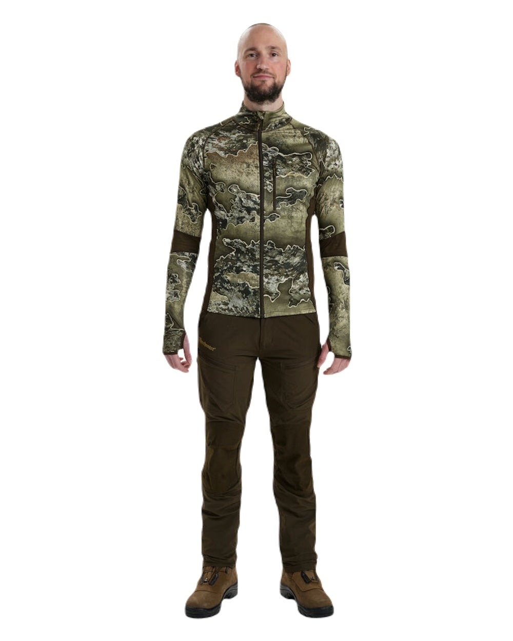 Realtree Excape coloured Deerhunter Excape Insulated Cardigan on white background #colour_realtree-excape
