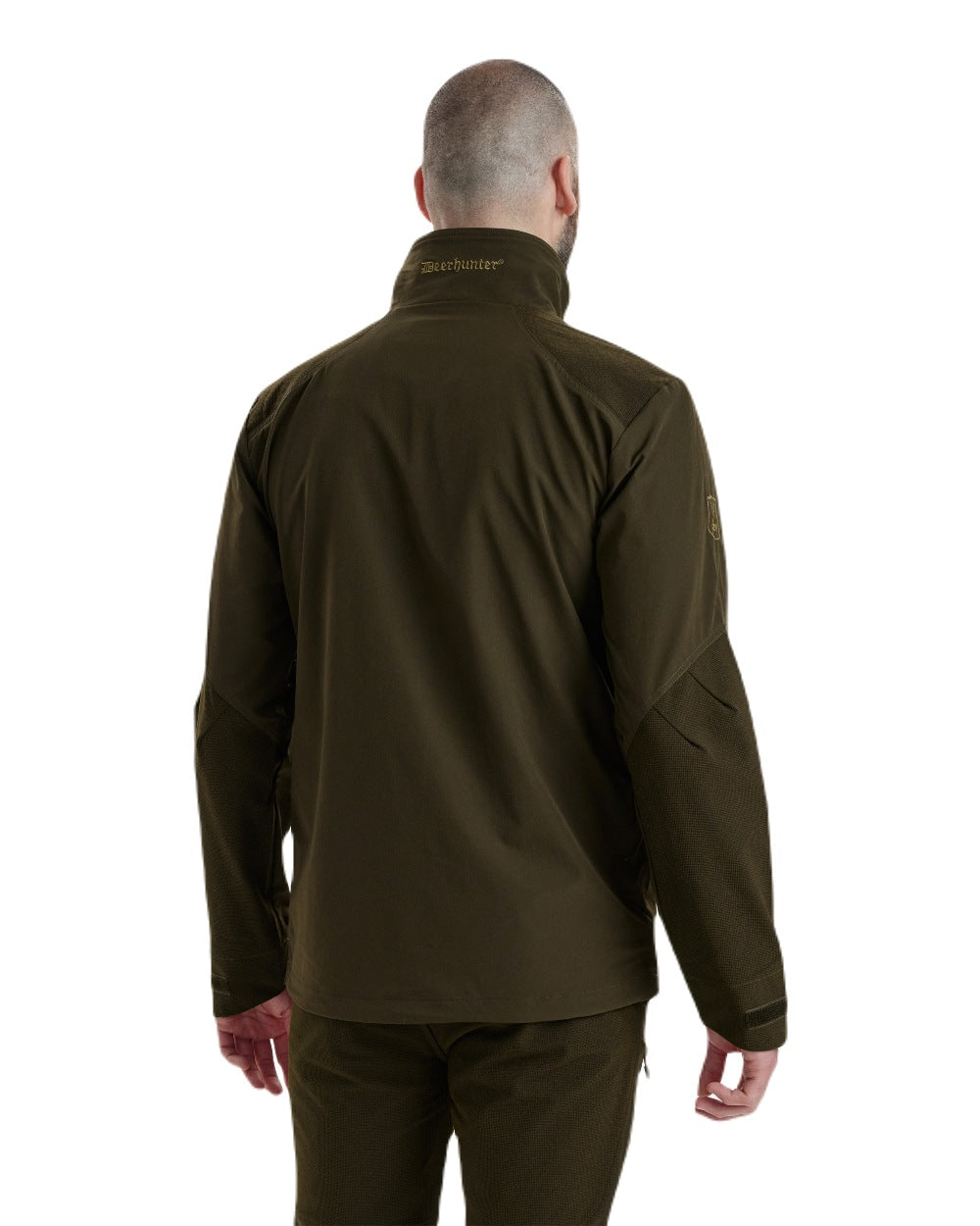 Art Green coloured Deerhunter Excape Light Jacket on white background #colour_art-green