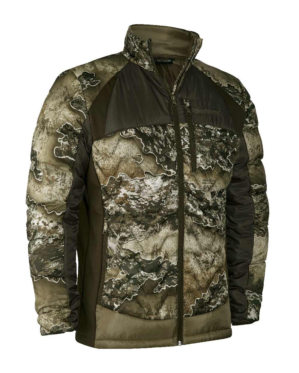 Realtree Excape coloured Deerhunter Excape Quilted Jacket on white background #colour_realtree-excape