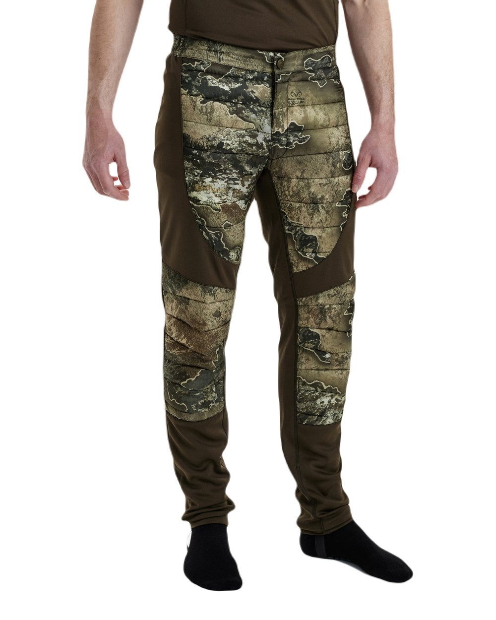 Realtree Excape coloured Deerhunter Excape Quilted Trousers on white background #colour_realtree-excape