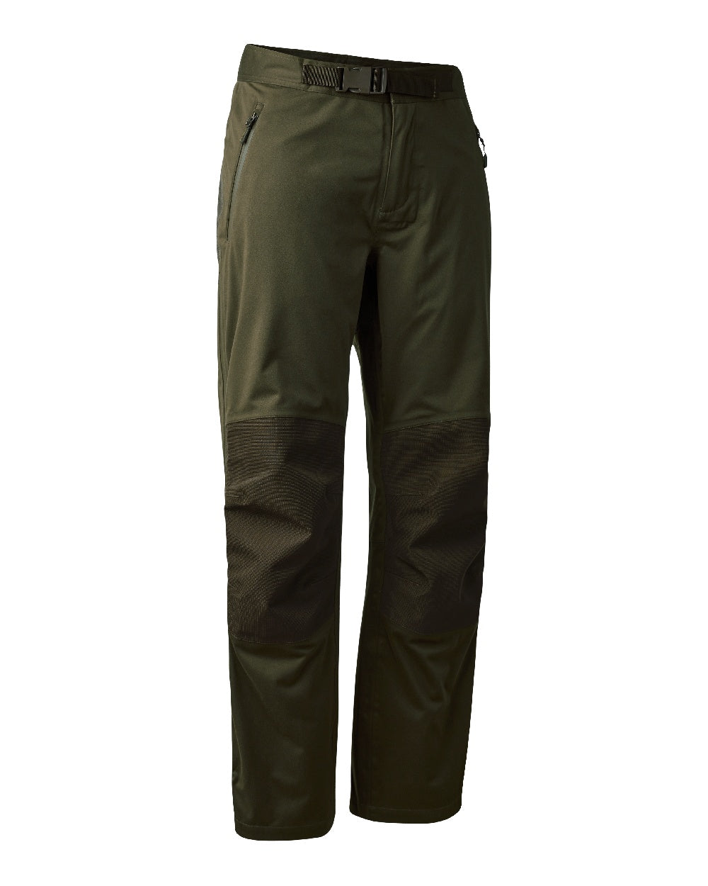 Art Green coloured Deerhunter Excape Rain Trousers on white background #colour_art-green