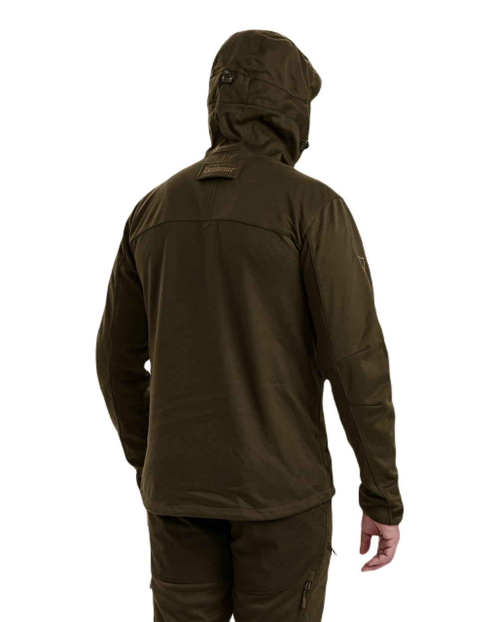 Art Green coloured Deerhunter Excape Softshell Jacket on white background #colour_art-green