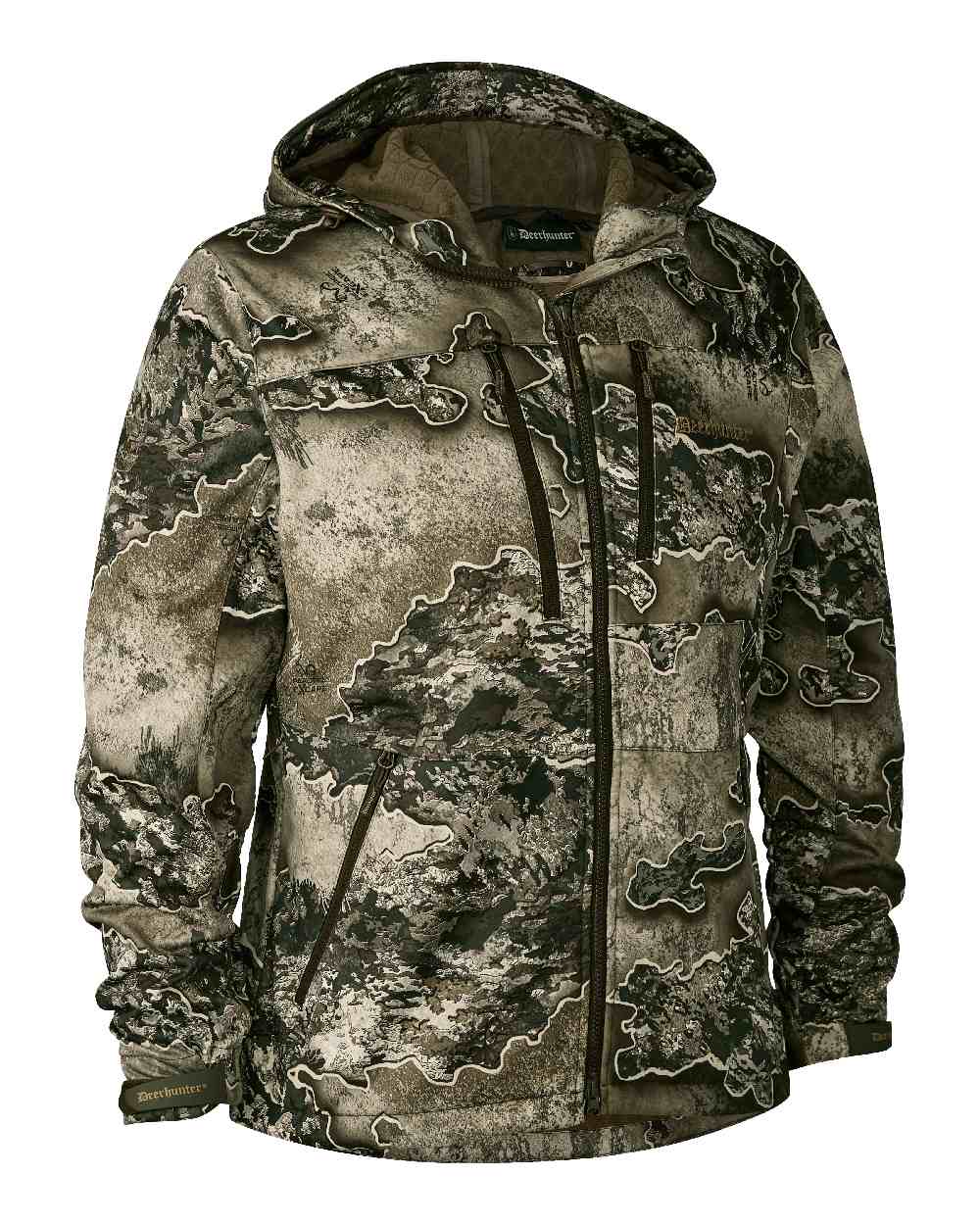 Realtree Excape coloured Deerhunter Excape Softshell Jacket on white background #colour_realtree-excape