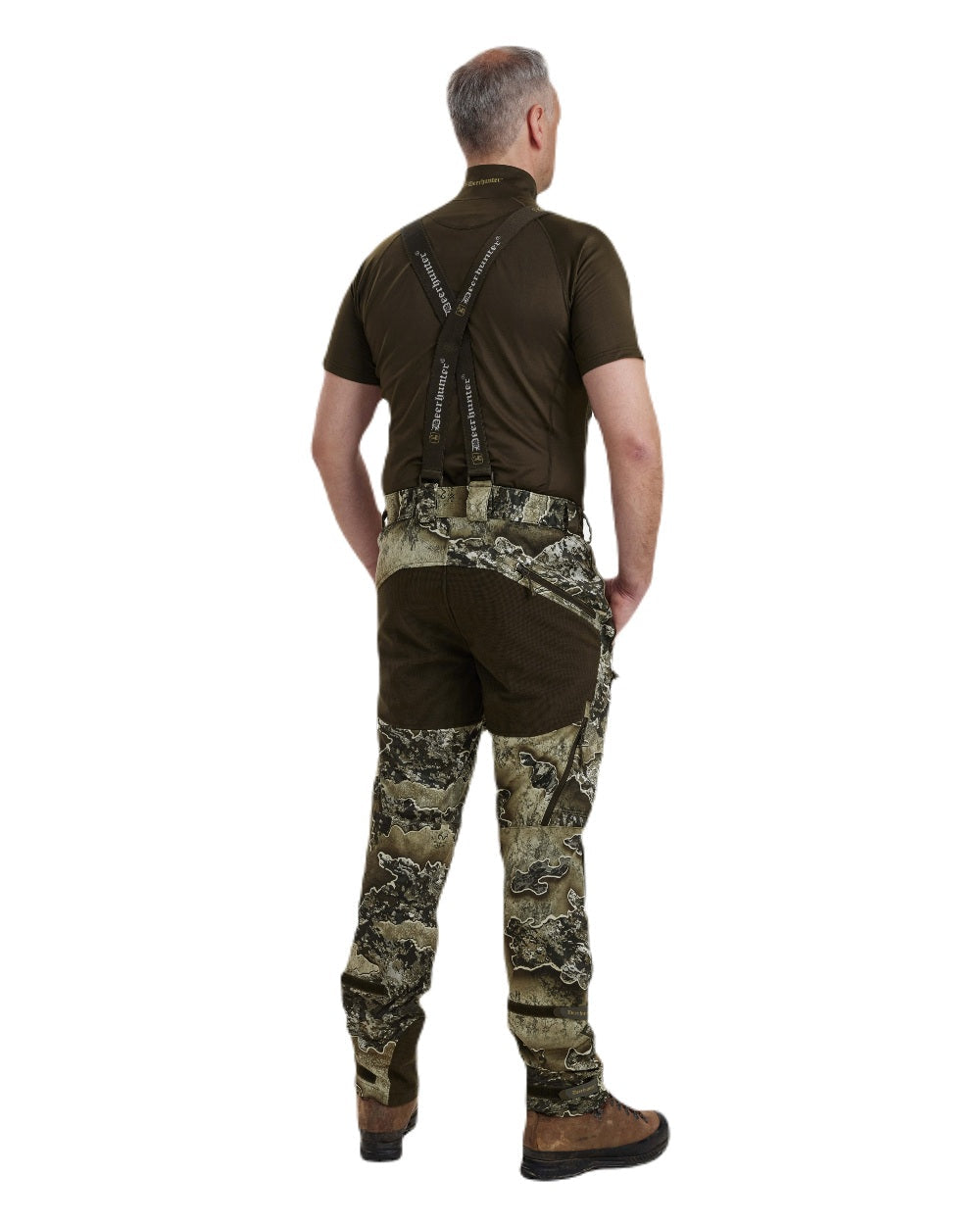 Realtree Excape coloured Deerhunter Excape Softshell Trousers on white background #colour_realtree-excape