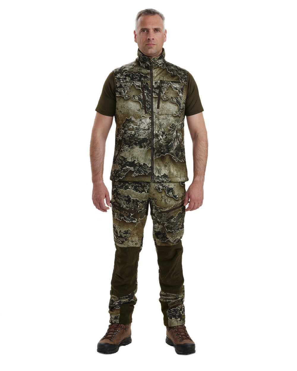Realtree Excape coloured Deerhunter Excape Softshell Waistcoat on white background #colour_realtree-excape