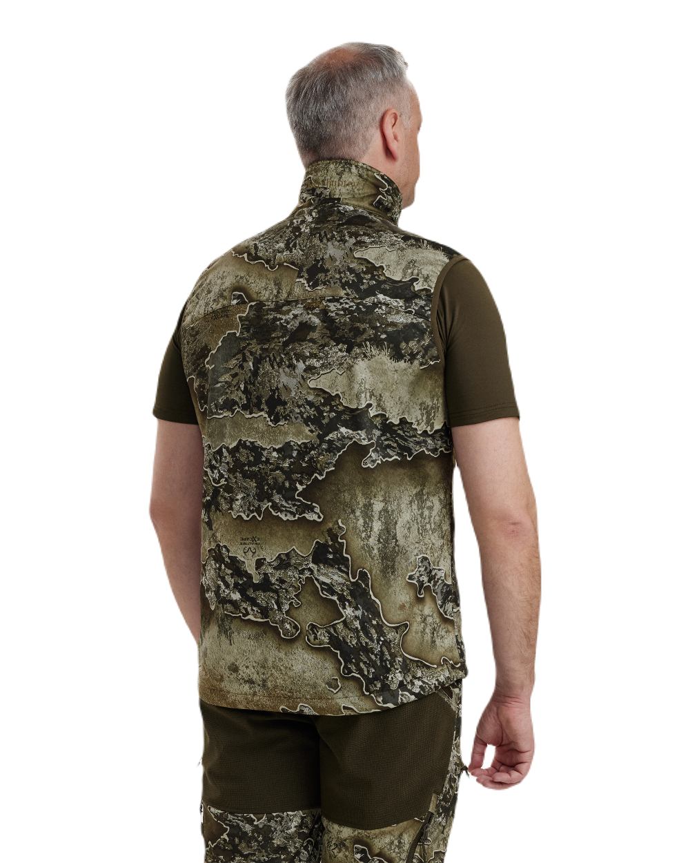 Realtree Excape coloured Deerhunter Excape Softshell Waistcoat on white background #colour_realtree-excape