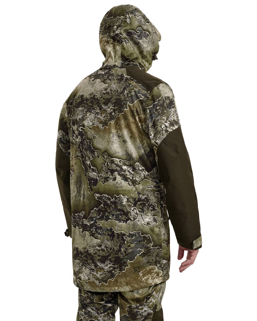 Realtree Excape coloured Deerhunter Excape Waterproof Rain Jacket on white background #colour_realtree-excape