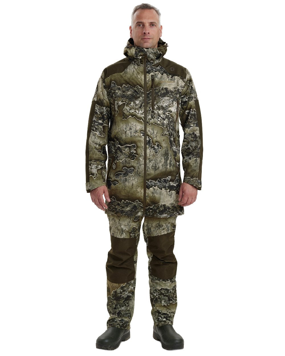 Realtree Excape coloured Deerhunter Excape Waterproof Rain Jacket on white background #colour_realtree-excape