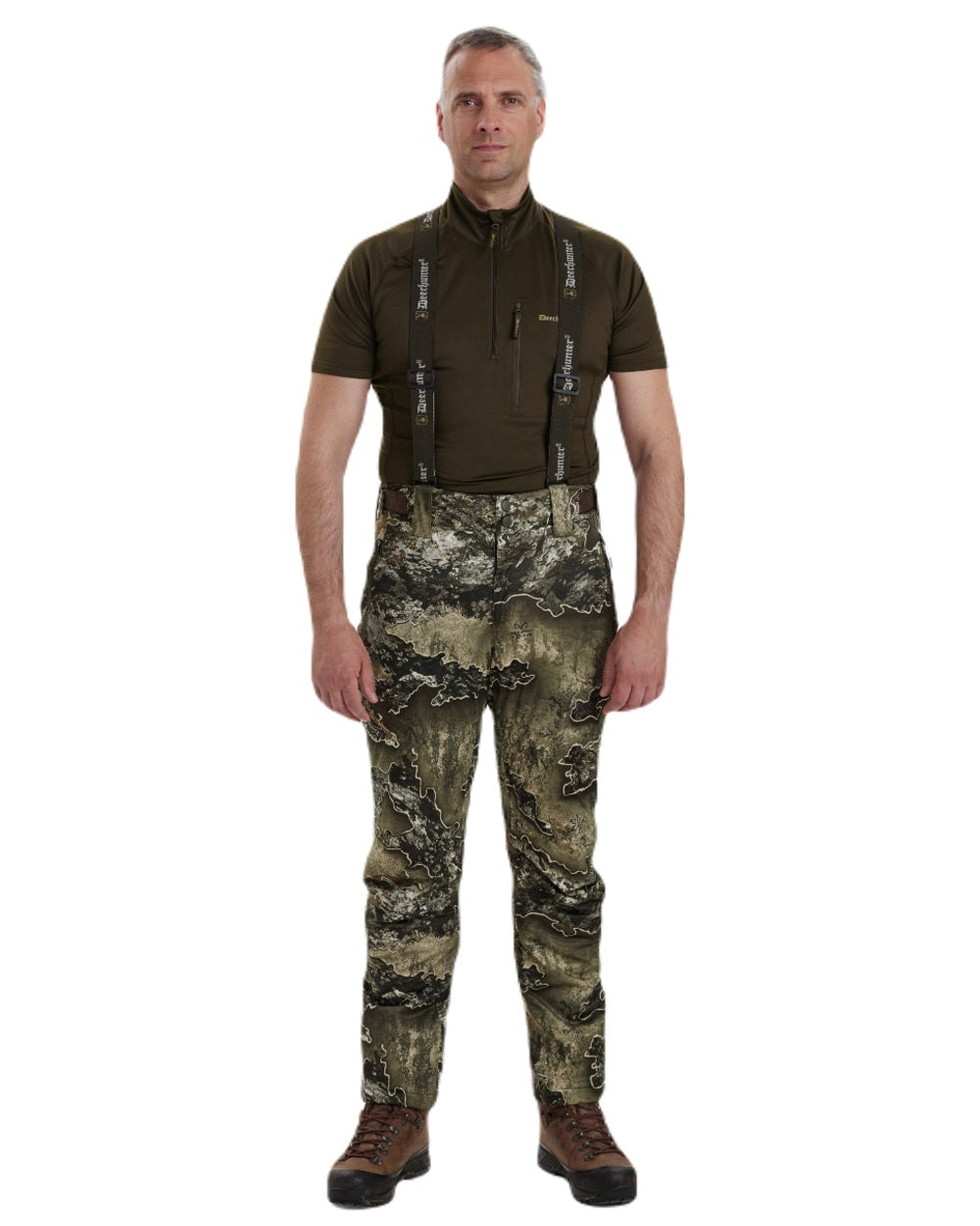 Realtree Excape coloured Deerhunter Excape Winter Waterproof Trousers on white background #colour_realtree-excape