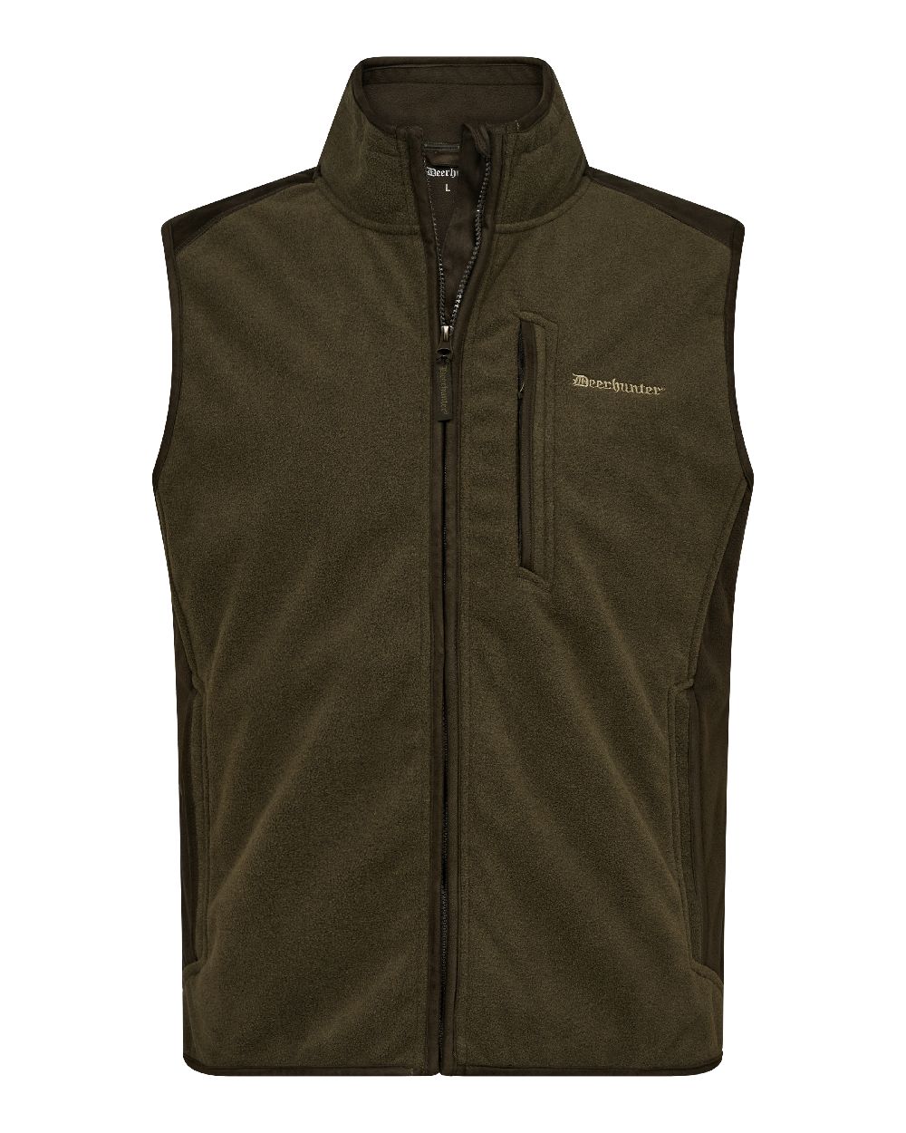 Graphite Green coloured Deerhunter Gamekeeper Bonded Fleece Waistcoat on white background #colour_graphite-green