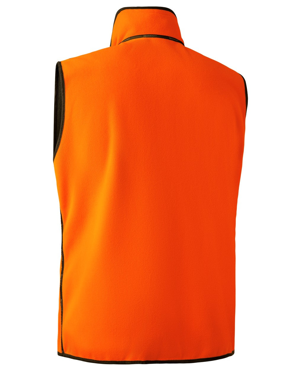 Safety Orange coloured Deerhunter Gamekeeper Reversible Fleece Waistcoat on white background #colour_safety-orange