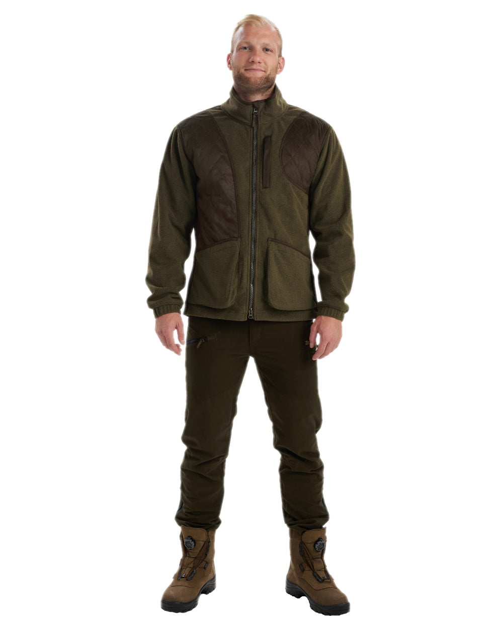 Graphite Green Coloured Deerhunter Gamekeeper Shooting Jacket on white background #colour_graphite-green
