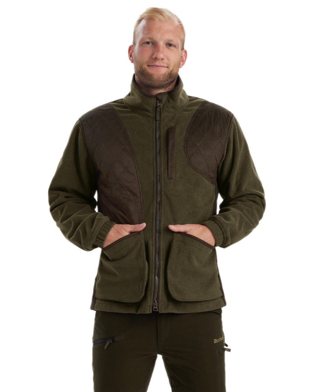 Graphite Green Coloured Deerhunter Gamekeeper Shooting Jacket on white background #colour_graphite-green