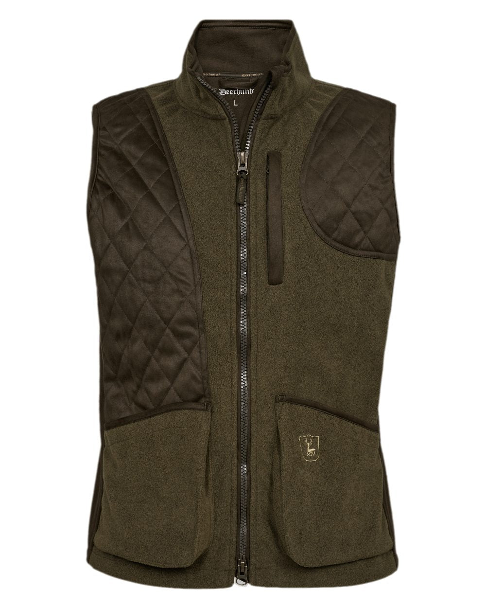 Graphite Green Coloured Deerhunter Gamekeeper Shooting Waistcoat on white background #colour_graphite-green