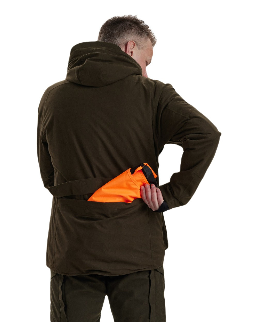 Wood coloured Deerhunter Heat Game Jacket on white background #colour_wood