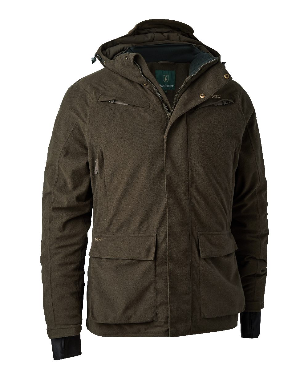 Wood coloured Deerhunter Heat Game Jacket on white background #colour_wood