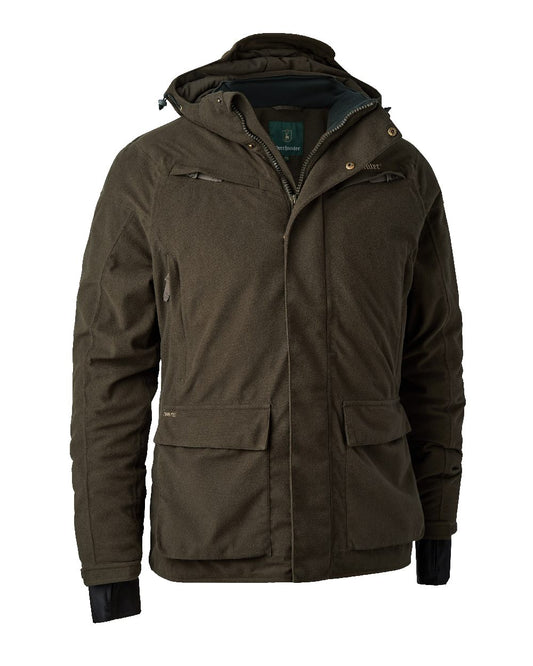 Wood coloured Deerhunter Heat Game Jacket on white background #colour_wood