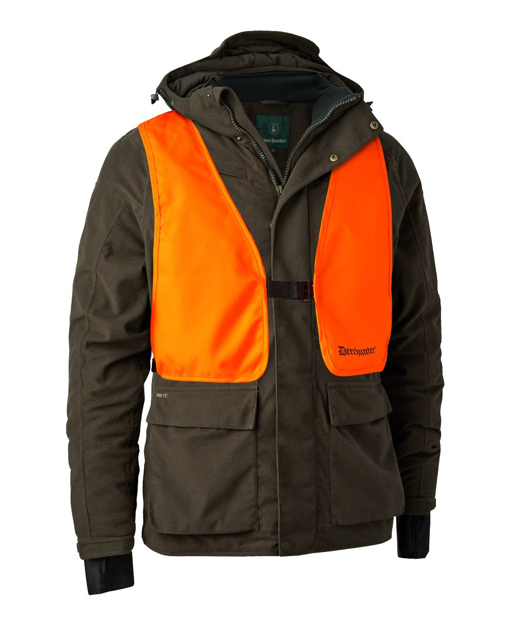 Wood coloured Deerhunter Heat Game Jacket on white background #colour_wood