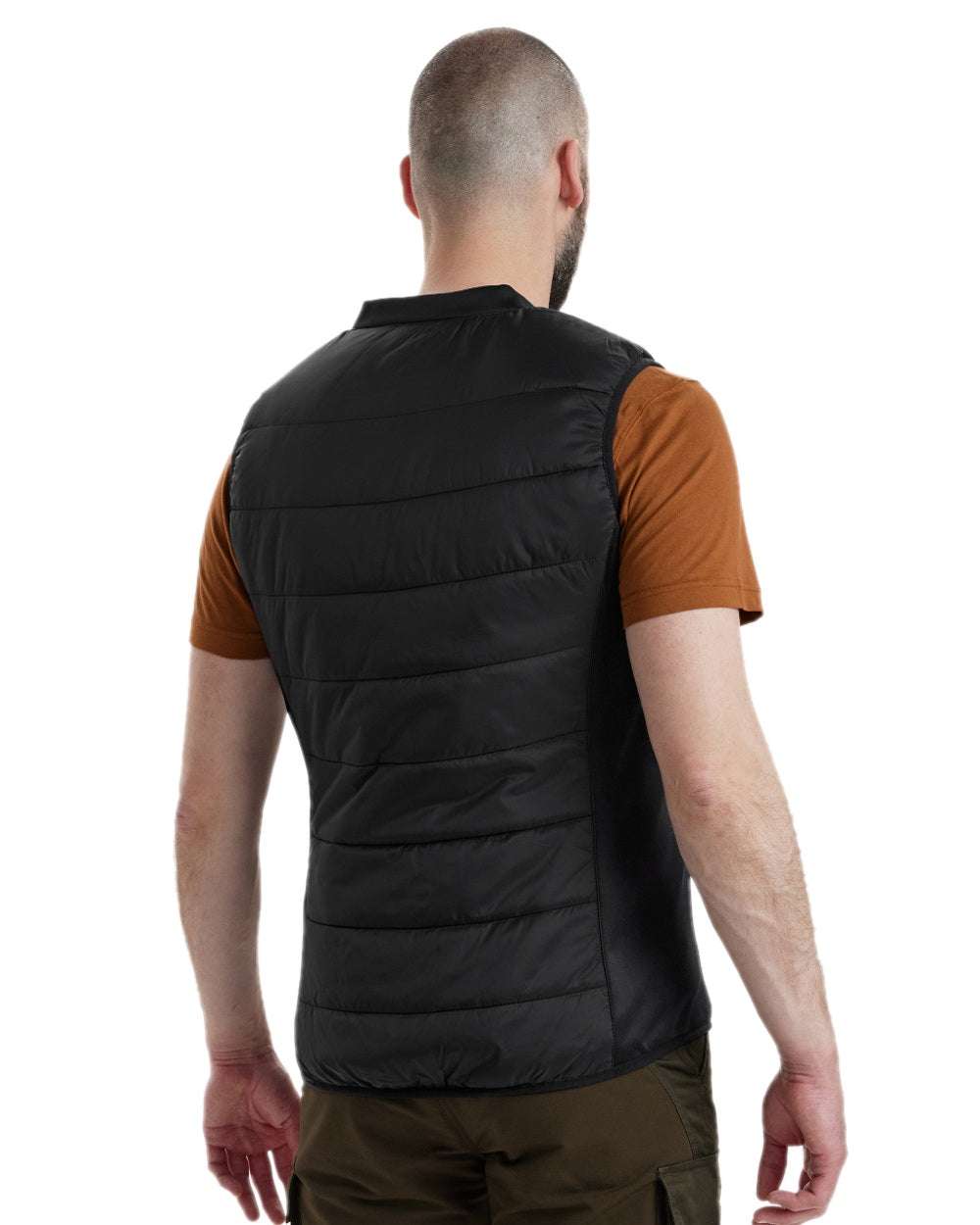 Black Coloured Deerhunter Heat Inner Waistcoat on white background #colour_black