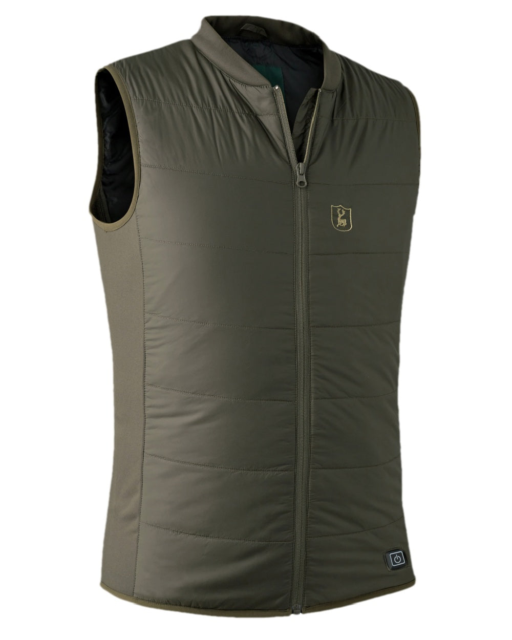 Deep Green Coloured Deerhunter Heat Inner Waistcoat on white background #colour_deep-green