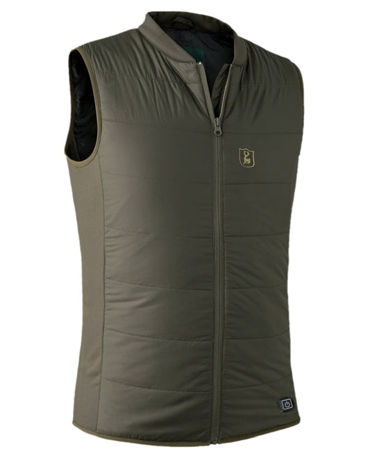 Deep Green Coloured Deerhunter Heat Inner Waistcoat on white background #colour_deep-green