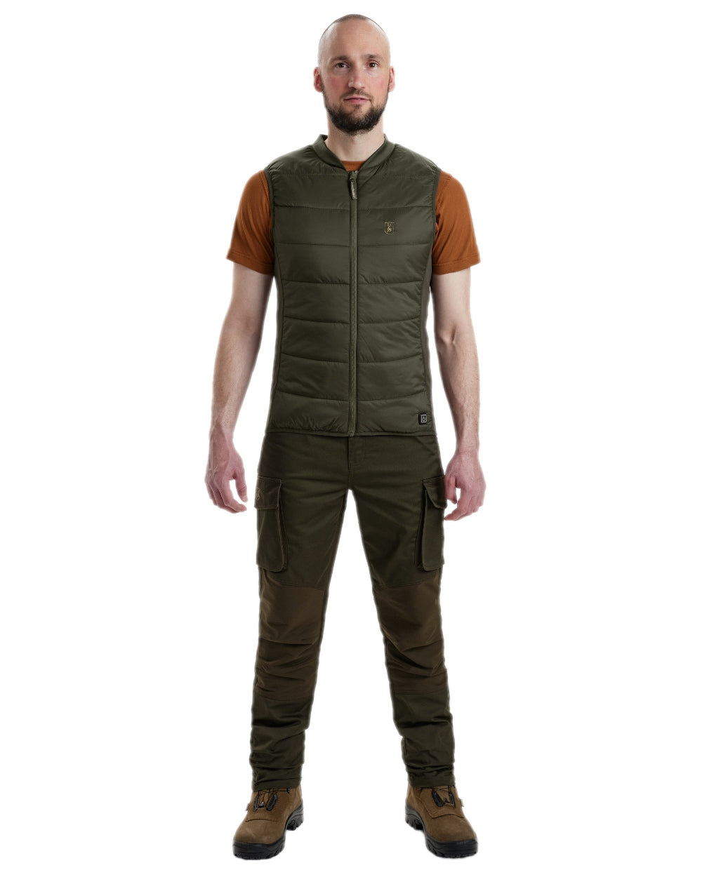 Deep Green Coloured Deerhunter Heat Inner Waistcoat on white background #colour_deep-green
