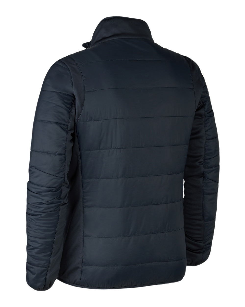Dark Blue coloured Deerhunter Heat Padded Jacket on white background #colour_dark-blue