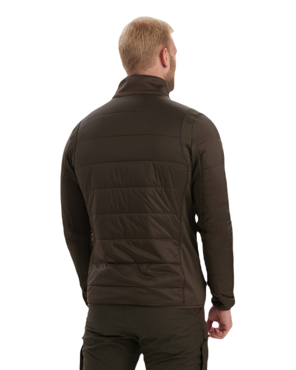 Wood coloured Deerhunter Heat Padded Jacket on white background #colour_wood