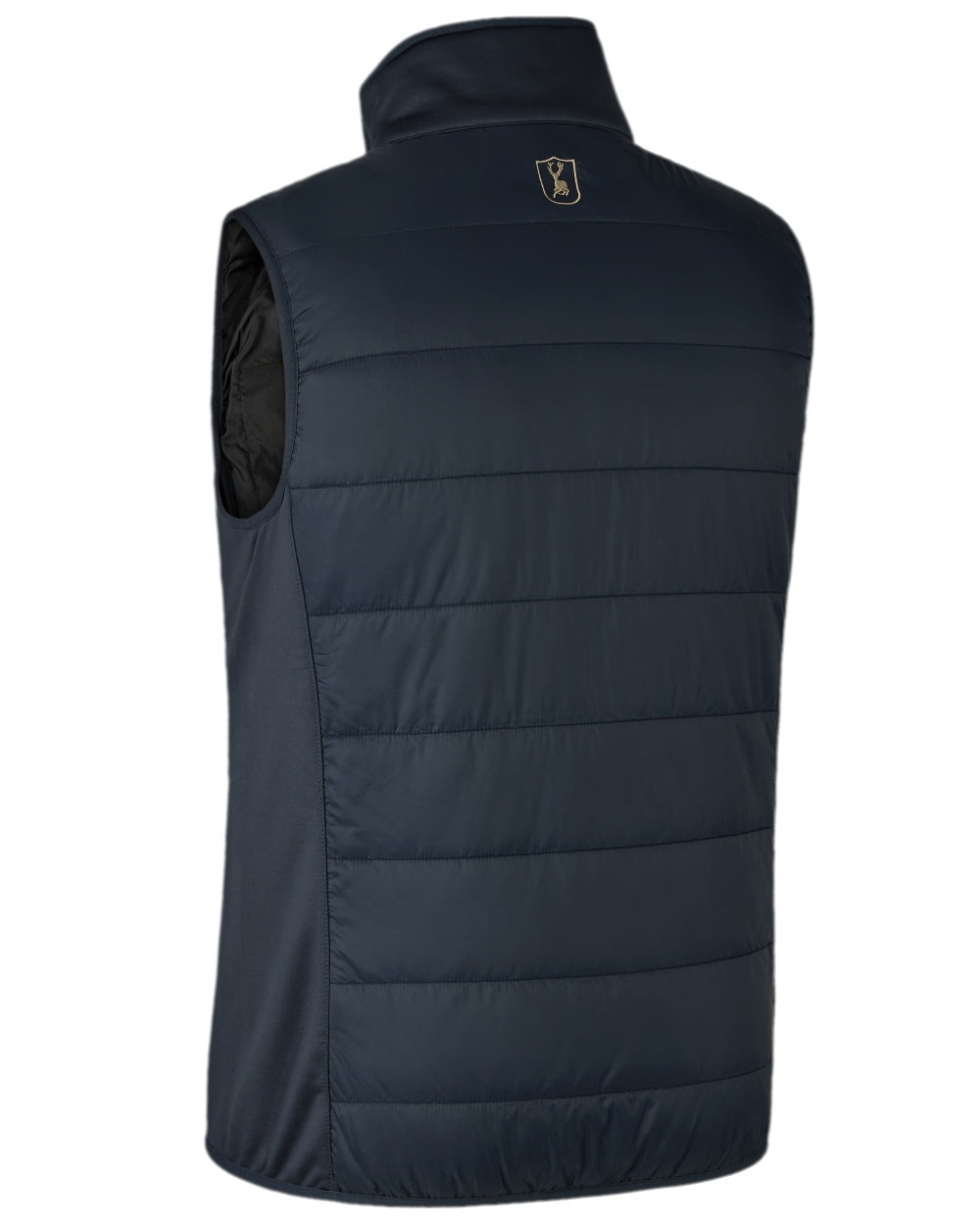 Dark Blue Coloured Deerhunter Heat Padded Waistcoat on white background #colour_dark-blue