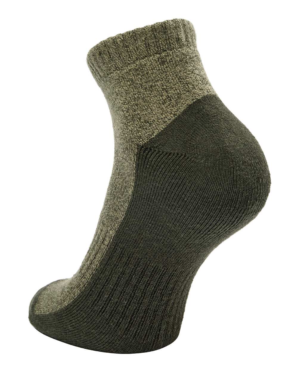 Green coloured Deerhunter Hemp Low Cut Socks on white background #colour_green