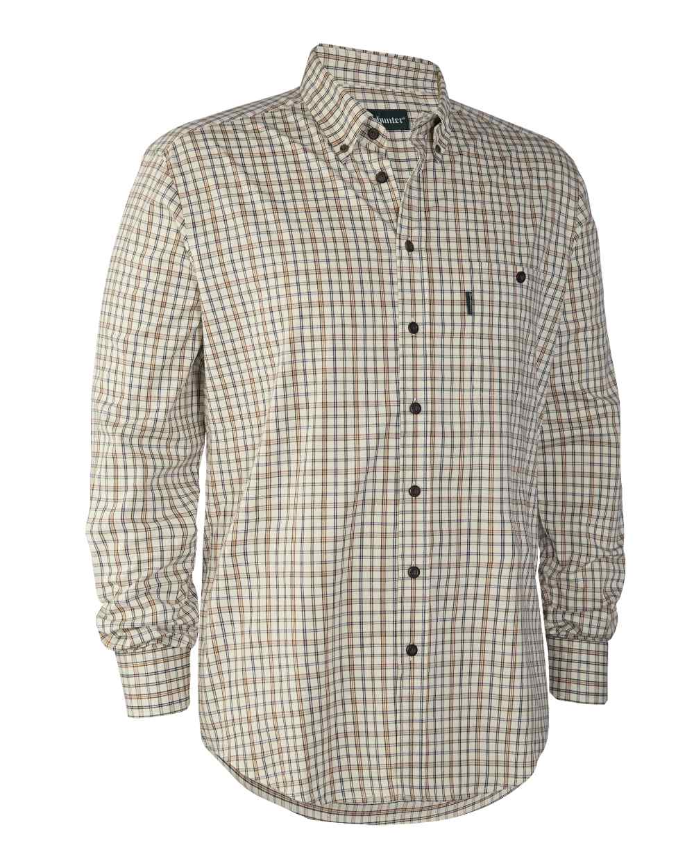 Green Check coloured Deerhunter Henry Shirt on white background #colour_green-check