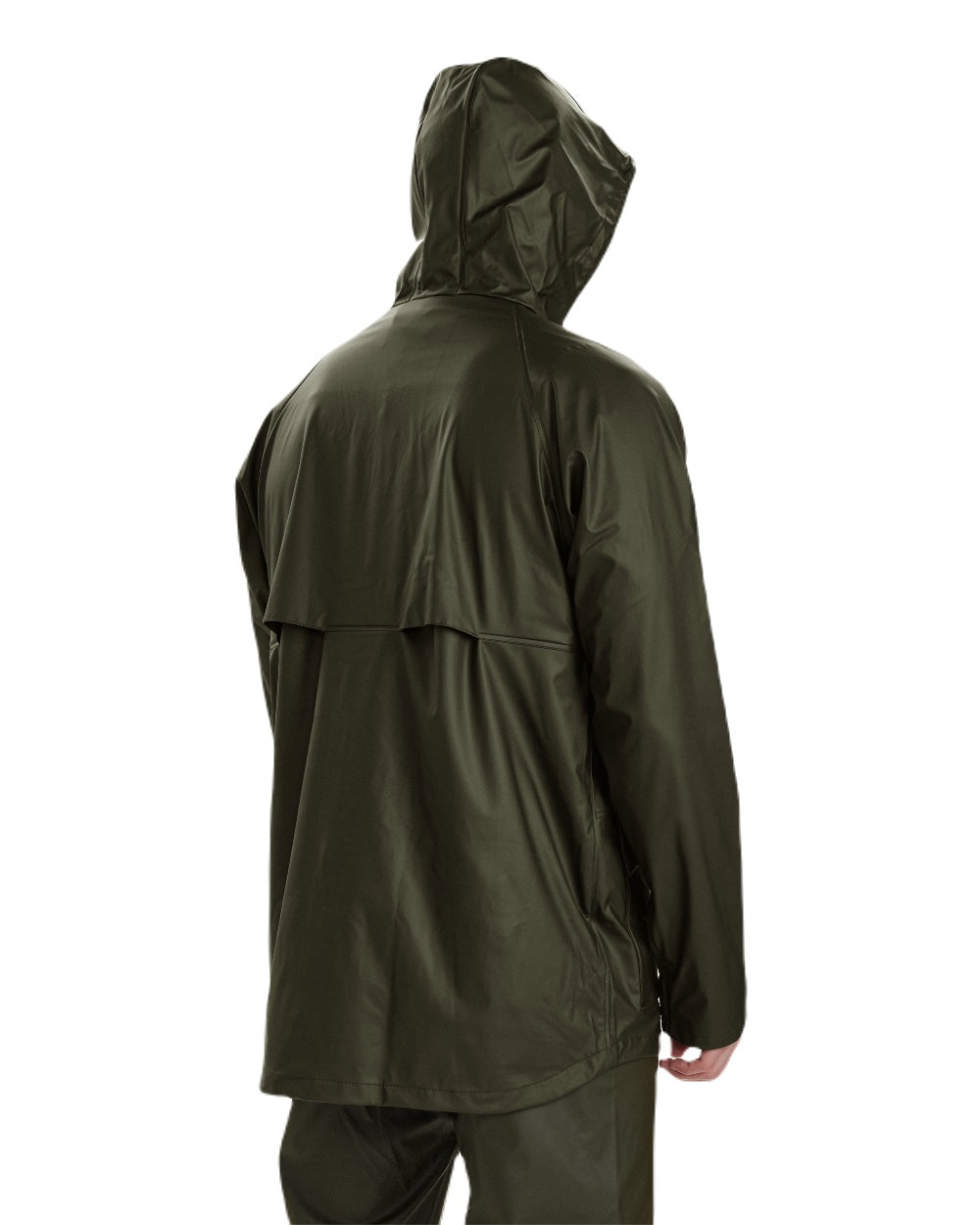 Art Green coloured Deerhunter Hurricane Rain Jacket on white background #colour_art-green