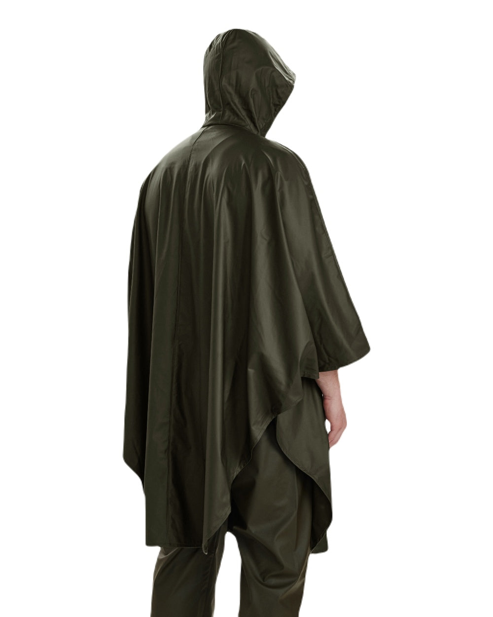 Art Green coloured Deerhunter Hurricane Rain Poncho on white background #colour_art-green