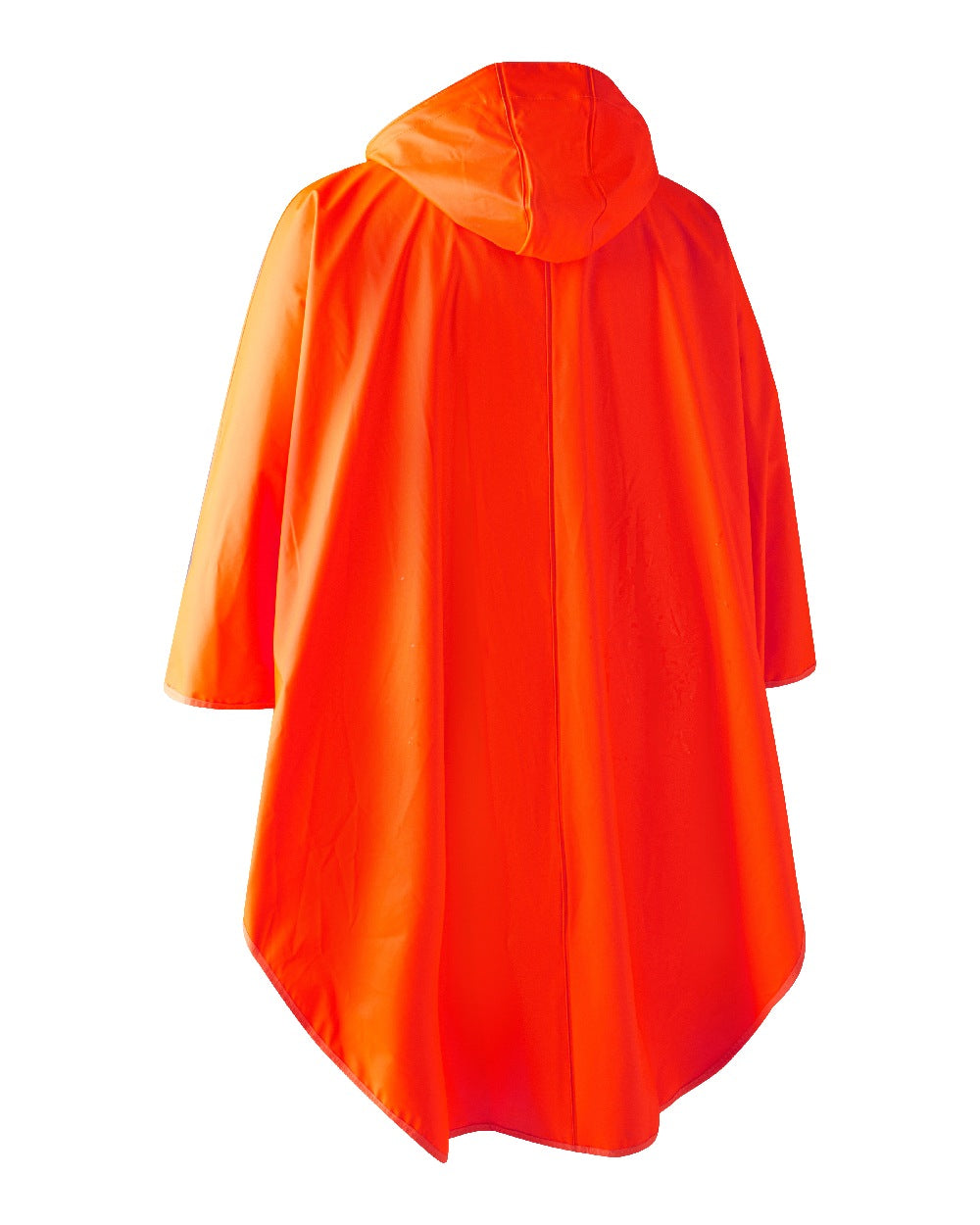 Orange coloured Deerhunter Hurricane Rain Poncho on white background #colour_orange