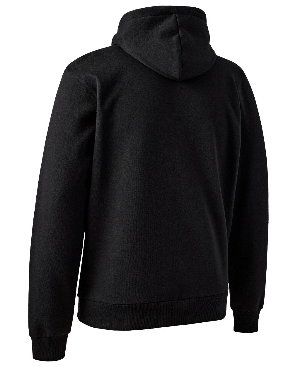Black coloured Deerhunter Jubilee Hoodie on white background #colour_black