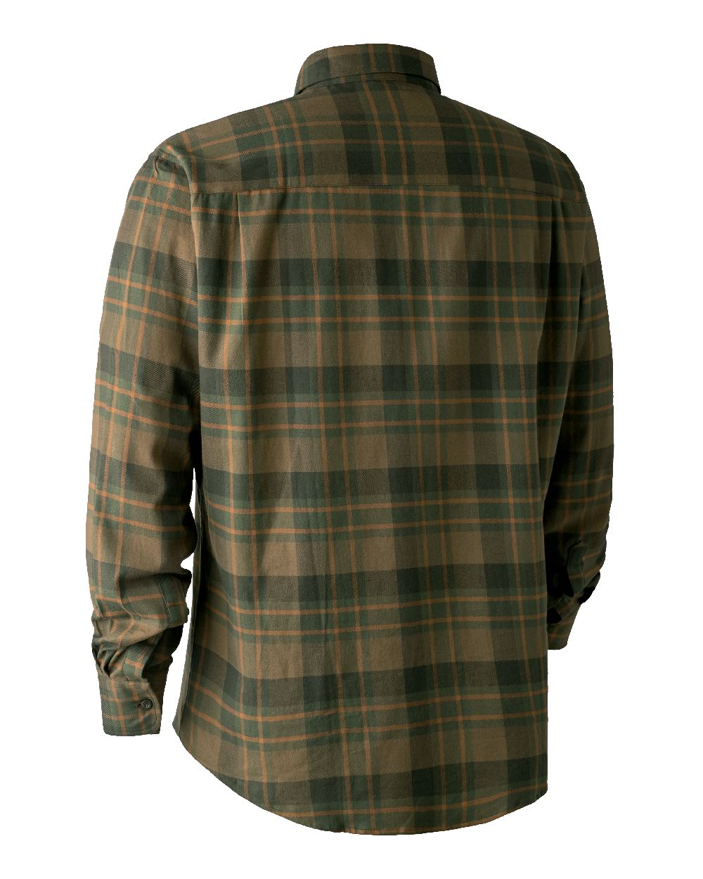 Green Check coloured Deerhunter Kyle Shirt on white background #colour_green-check