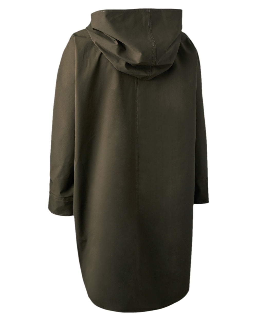 Canteen Coloured Deerhunter Ladies Waterproof Rain Poncho on white background #colour_canteen