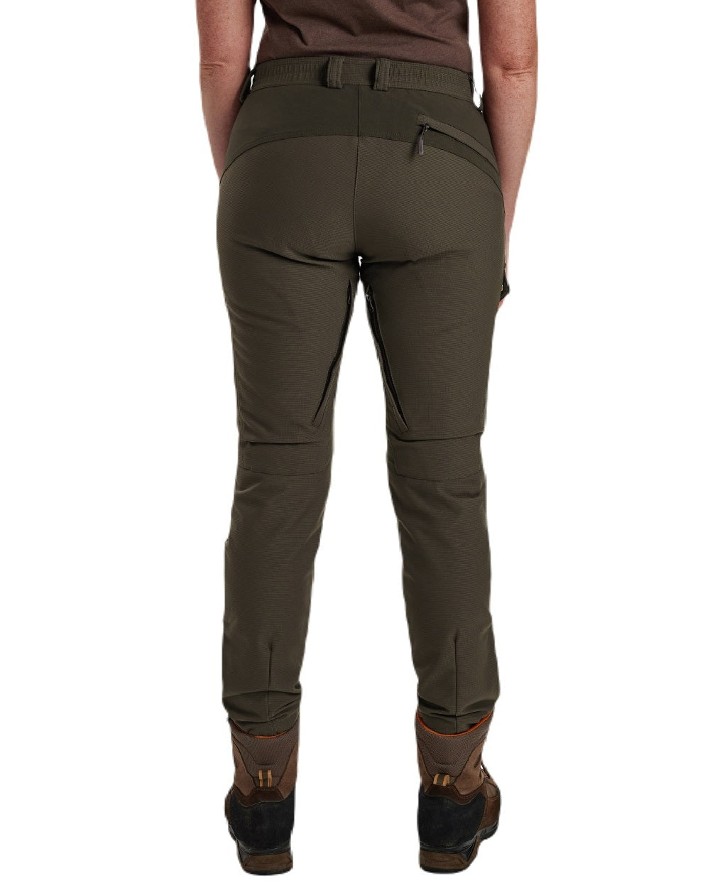 Palm Green coloured Deerhunter Lady Ann Extreme Boot Trousers with Membrane on white background #colour_palm-green