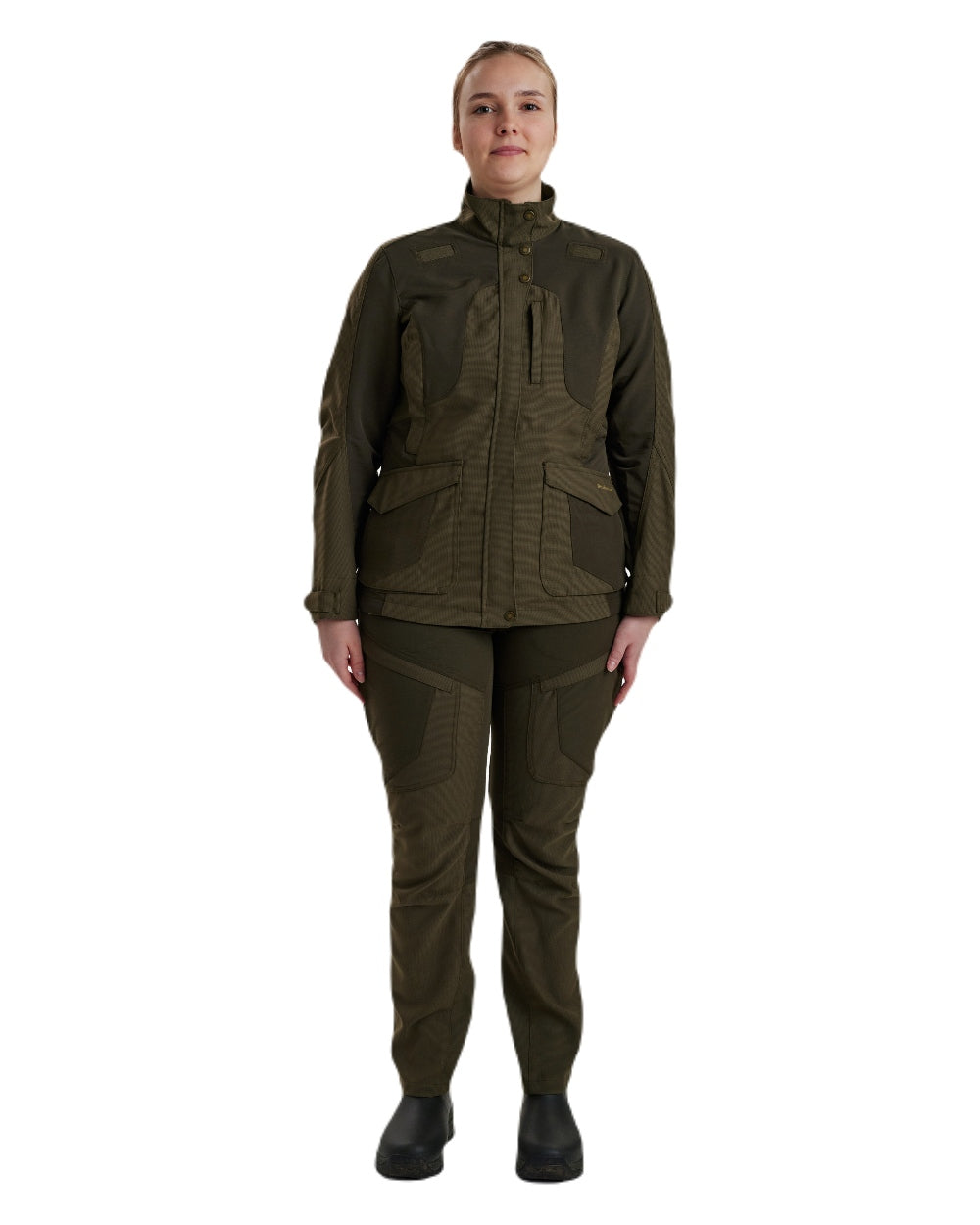 Palm Green coloured Deerhunter Lady Ann Extreme Jacket on white background #colour_palm-green